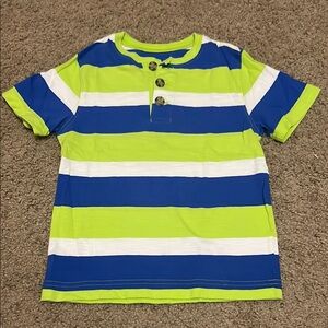 Kids Striped Blue and Green Shirt